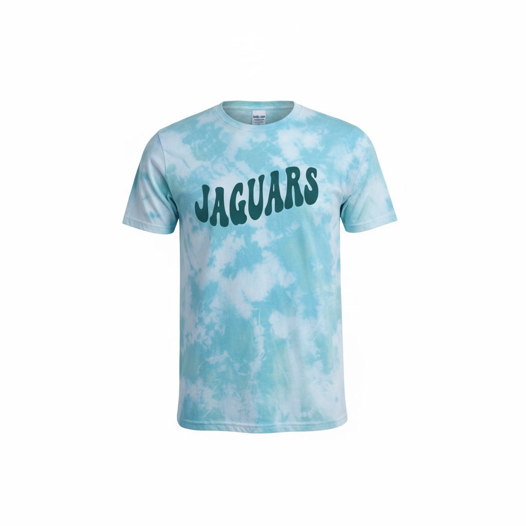 Jaguars Wavy Light Tie Dye Tee