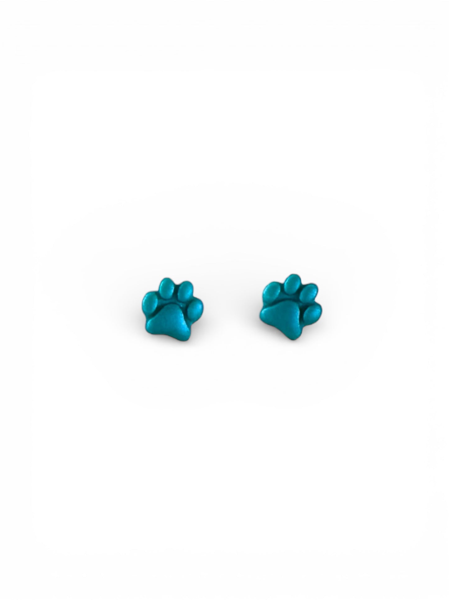 Tiny Paw Studs - Teal