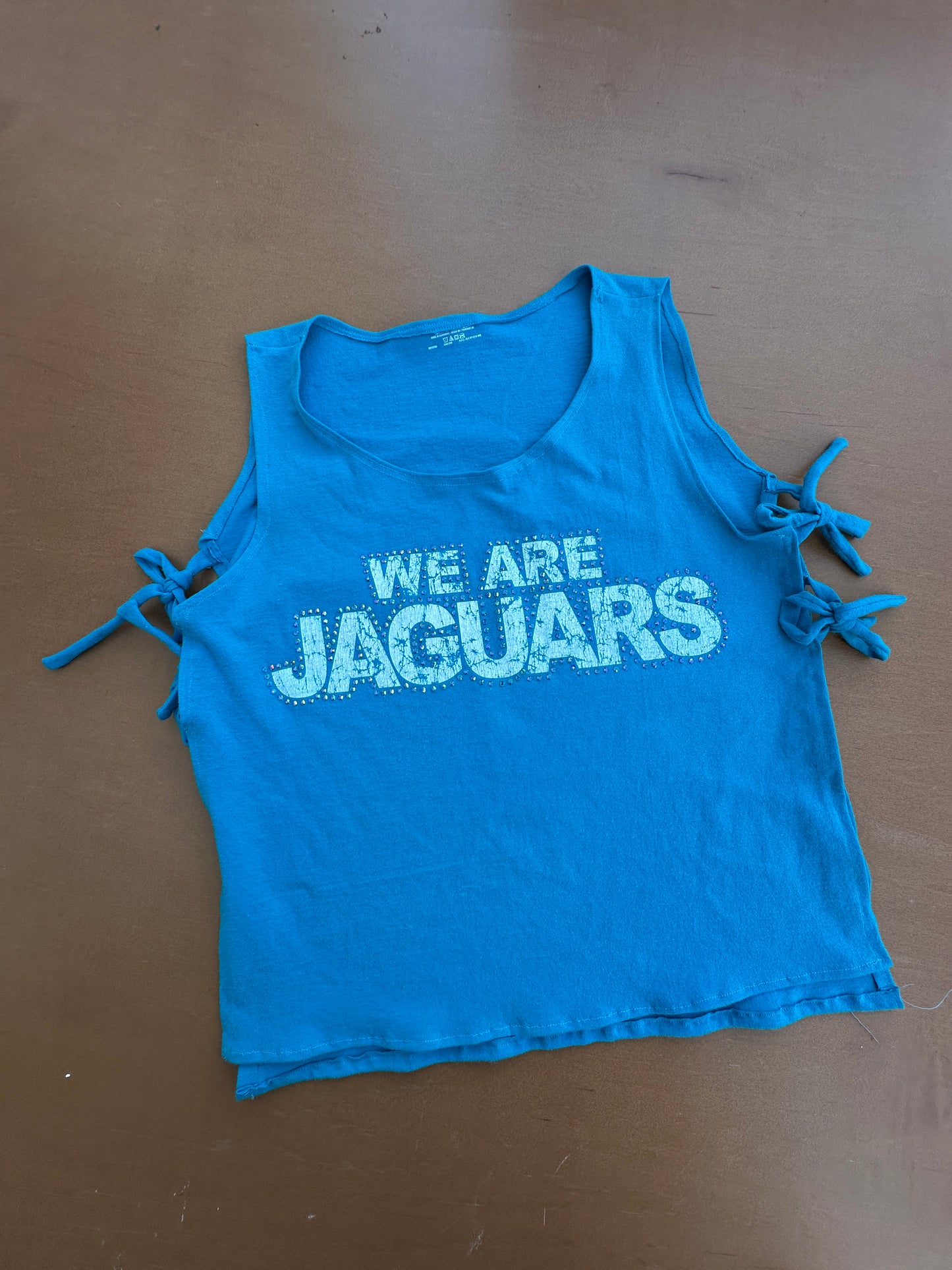 WE ARE JAGUARS side tie crop tank