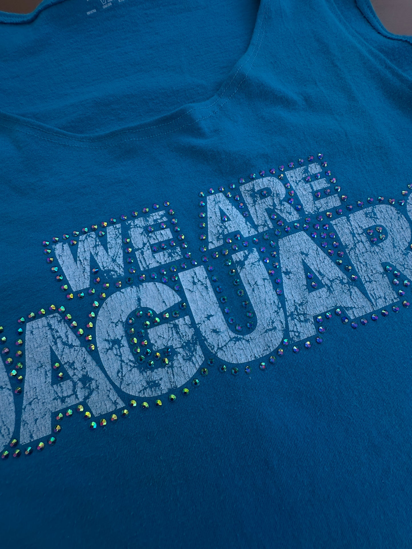 WE ARE JAGUARS side tie crop tank