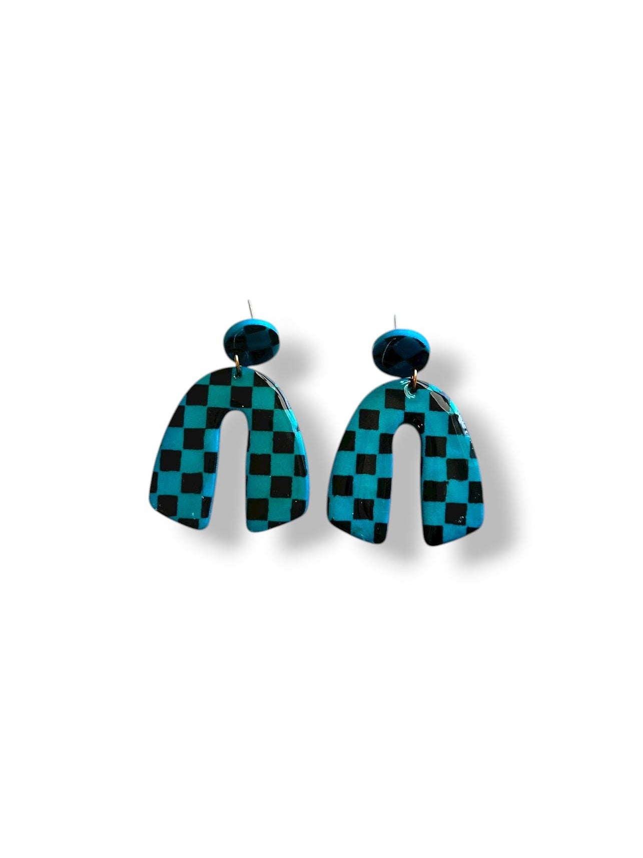 Checkered Arches | Teal & Black