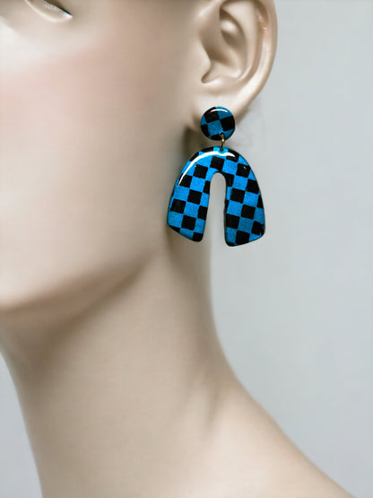 Checkered Arches | Teal & Black